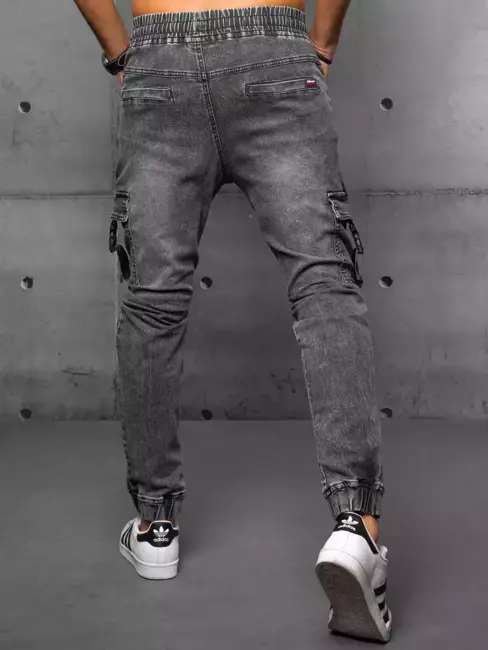 Spodnie męskie jeansowe joggery czarne Dstreet UX3559