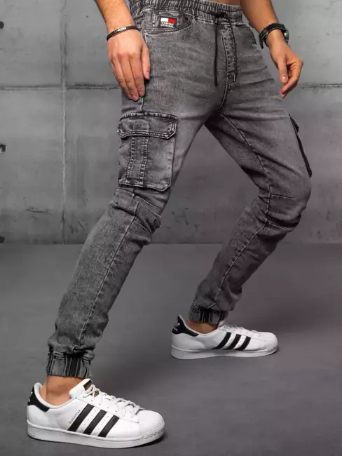 Spodnie męskie jeansowe joggery czarne Dstreet UX3566