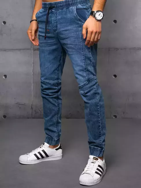 Spodnie męskie jeansowe joggery niebieskie Dstreet UX3560