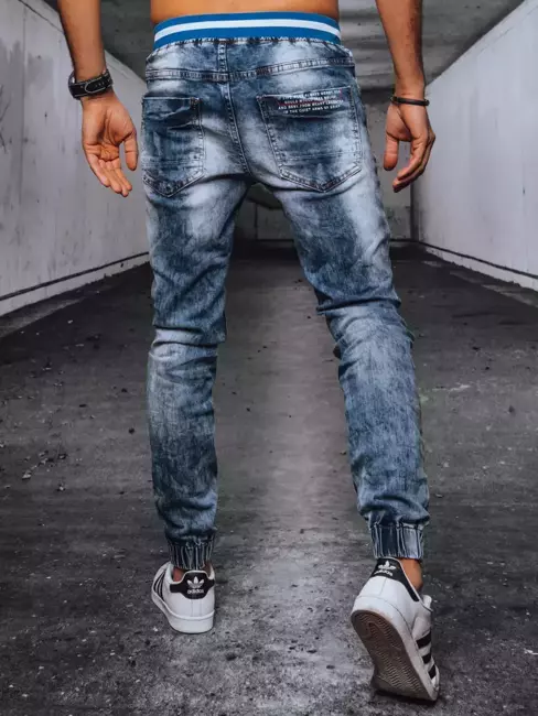Spodnie męskie jeansowe joggery niebieskie Dstreet UX3597