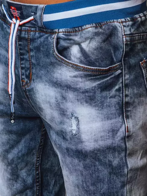 Spodnie męskie jeansowe joggery niebieskie Dstreet UX3597