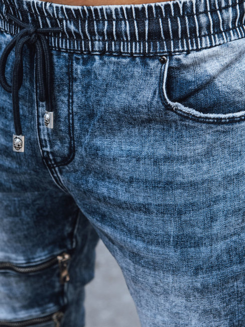 Spodnie męskie jeansowe joggery niebieskie Dstreet UX4037