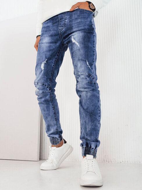 Spodnie męskie jeansowe joggery niebieskie Dstreet UX4230