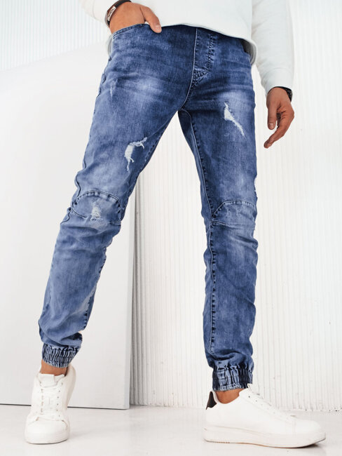 Spodnie męskie jeansowe joggery niebieskie Dstreet UX4230
