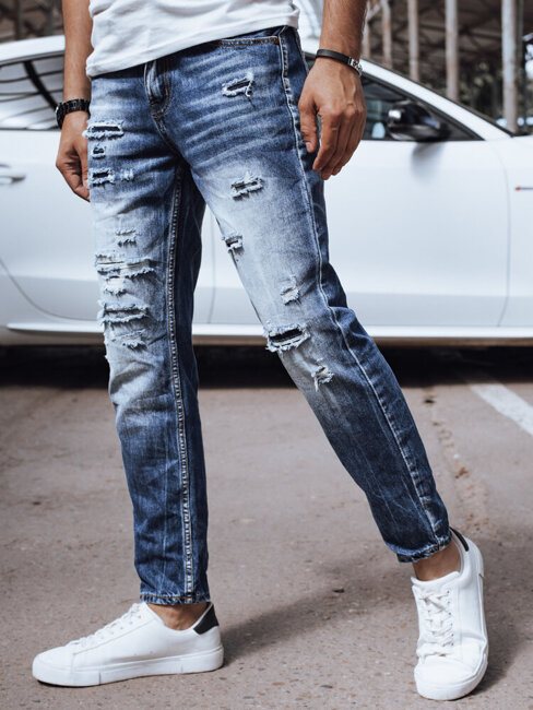 Spodnie męskie jeansowe niebieskie Dstreet UX4349