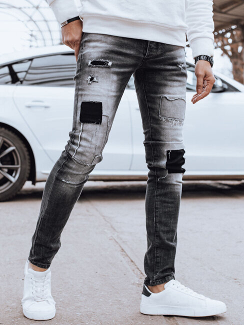 Spodnie męskie jeansowe szare Dstreet UX4293