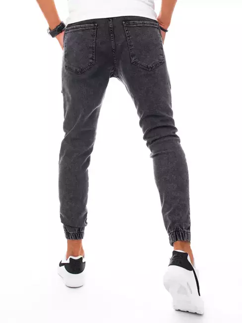 Spodnie męskie jeansowe typu bojówki czarne Dstreet UX3272