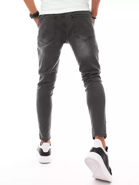 Spodnie męskie jeansowe typu bojówki czarne Dstreet UX3291