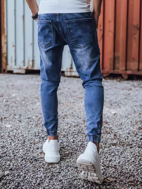 Spodnie męskie jeansowe typu bojówki niebieskie Dstreet UX3266