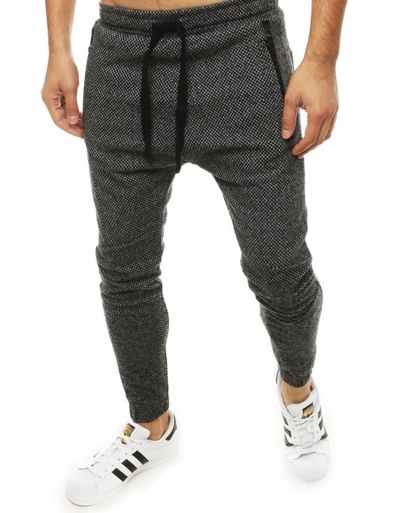 Spodnie męskie joggery ciemnoszare UX2184