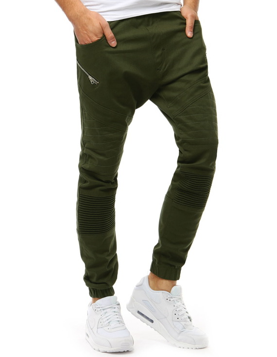 Spodnie męskie joggery zielone Dstreet UX1887
