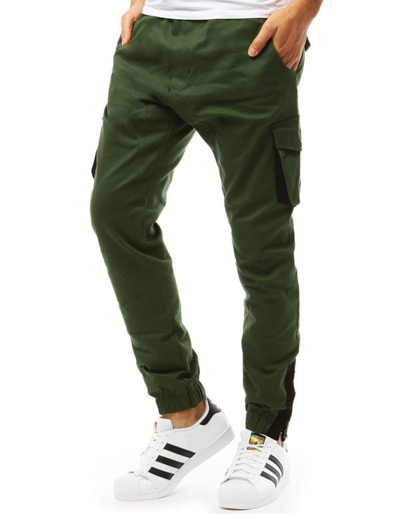 Spodnie męskie joggery zielone Dstreet UX1916