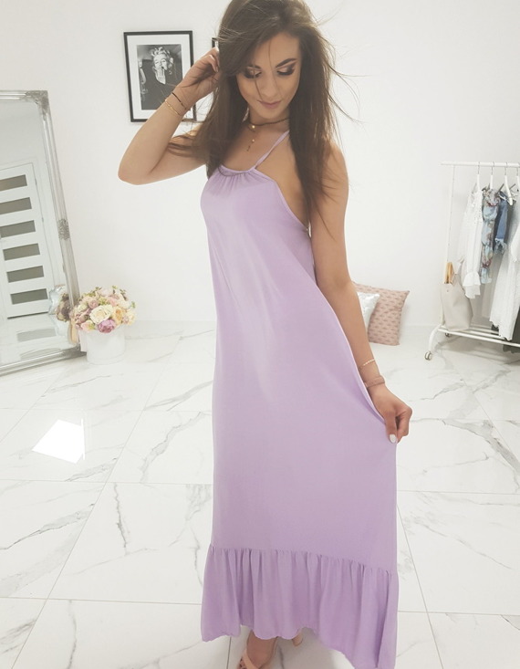 Sukienka długa fioletowa Dstreet EY0940