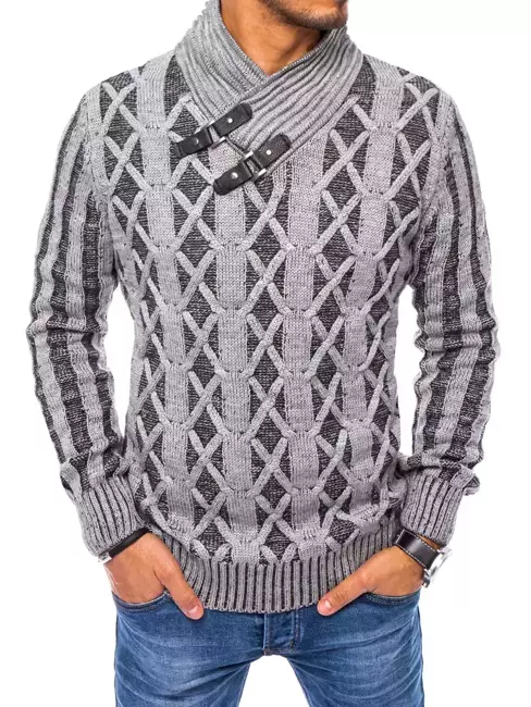 Sweter męski ciemnoszary Dstreet WX1798