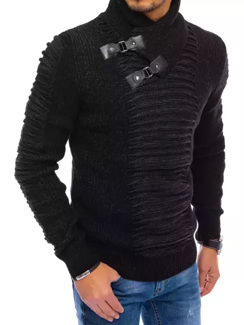 Sweter męski czarny Dstreet WX1773