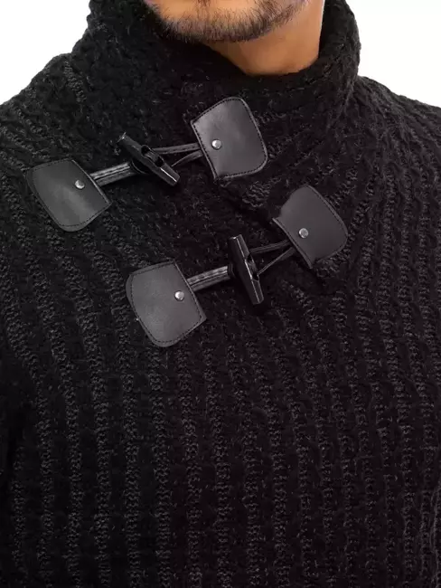 Sweter męski czarny Dstreet WX1782