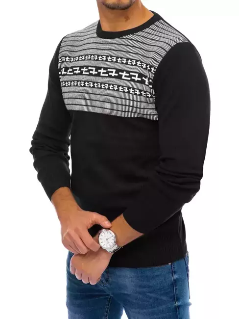 Sweter męski czarny Dstreet WX1799