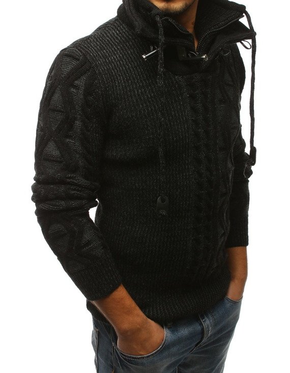 Sweter męski czarny WX1240