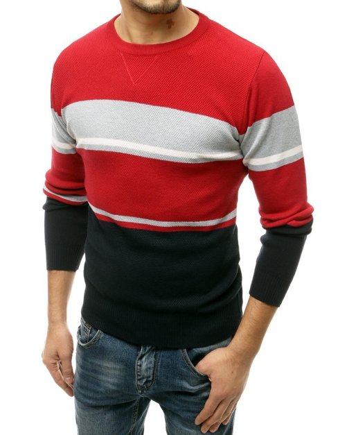 Sweter męski czerwony Dstreet WX1683