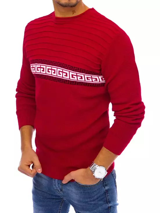 Sweter męski czerwony Dstreet WX1844