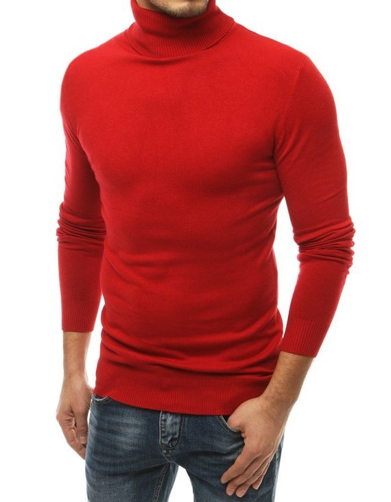 Sweter męski golf czerwony Dstreet WX1527