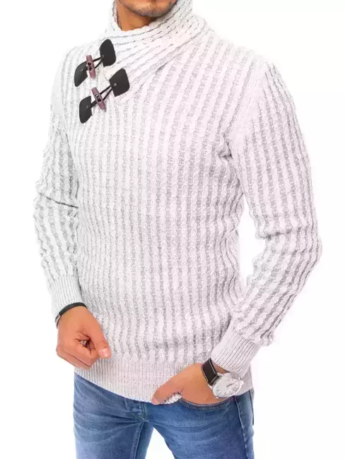 Sweter męski jasnoszary Dstreet WX1781