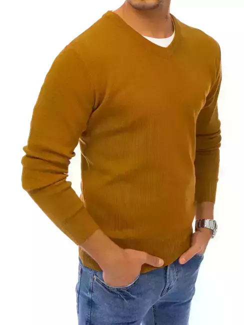 Sweter męski kamelowy Dstreet WX1721