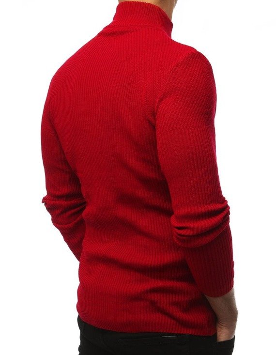 Sweter męski półgolf czerwony Dstreet WX1432