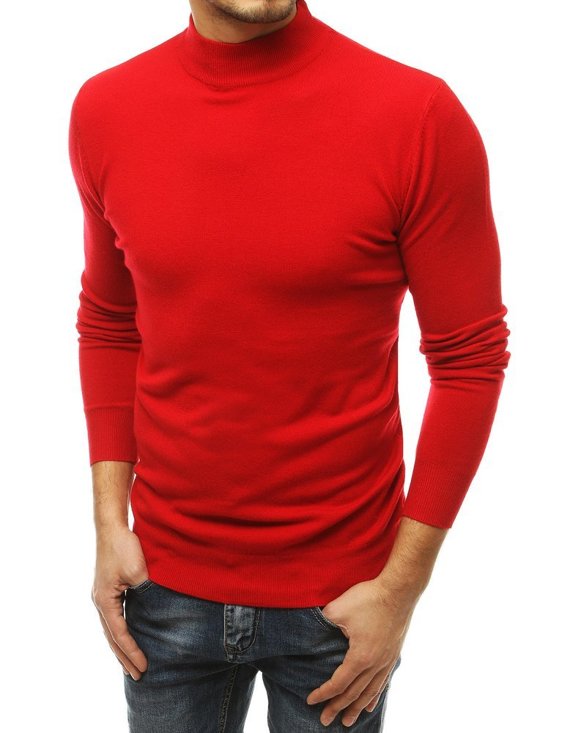 Sweter męski półgolf czerwony Dstreet WX1518