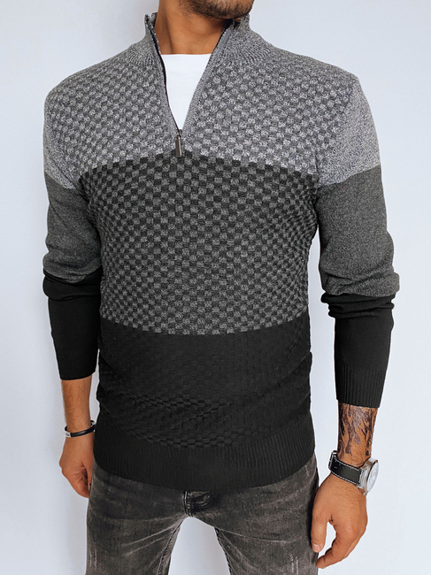 Sweter męski szaro-czarny Dstreet WX2115