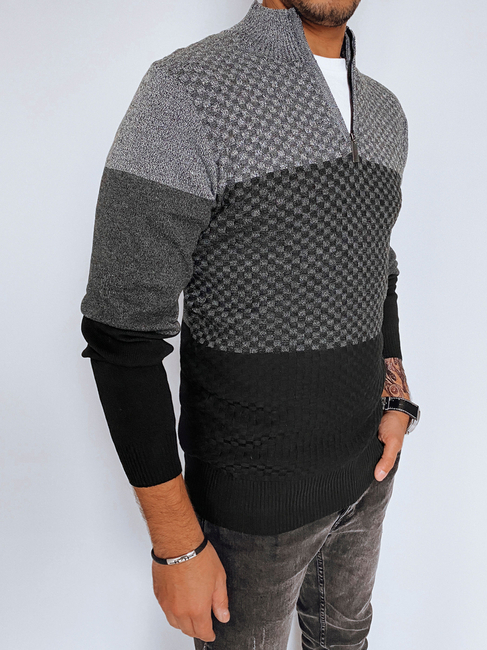 Sweter męski szaro-czarny Dstreet WX2115