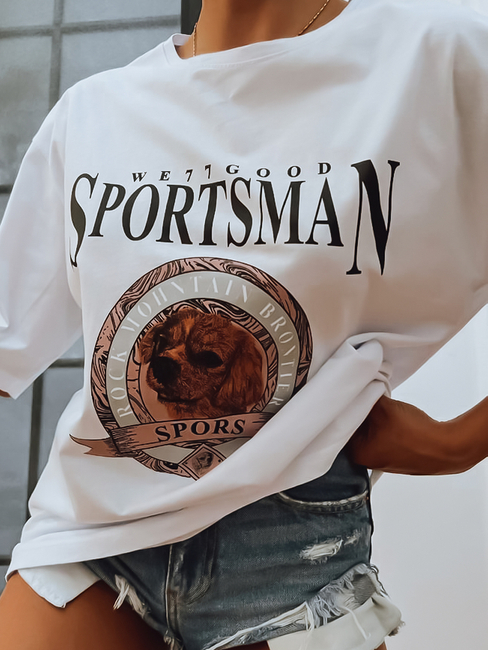 T-shirt damski SPORTSMAN biały Dstreet RY2050