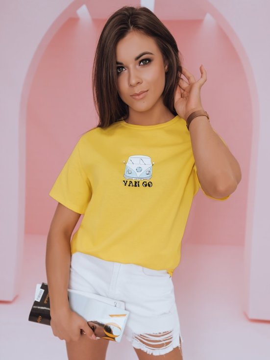 T-shirt damski VAN GO żółty Dstreet RY1822