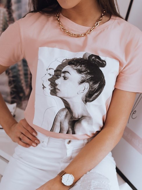 T-shirt damski WOMEN różowy Dstreet RY1658