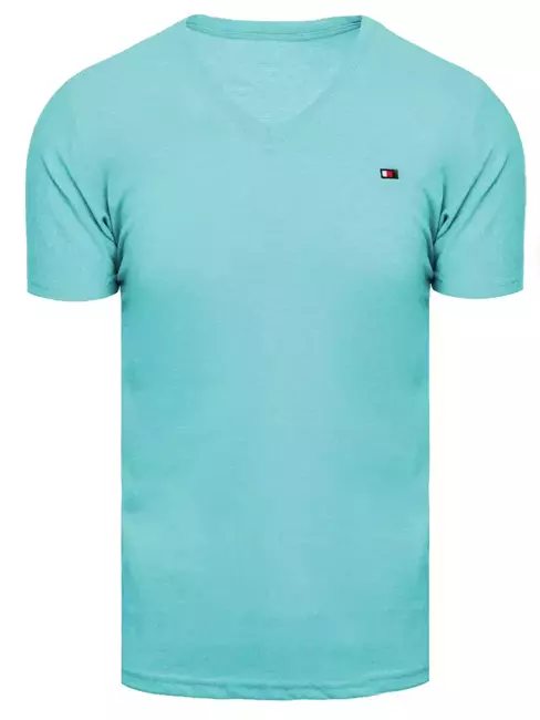 T-shirt męski basic turkusowy Dstreet RX4999