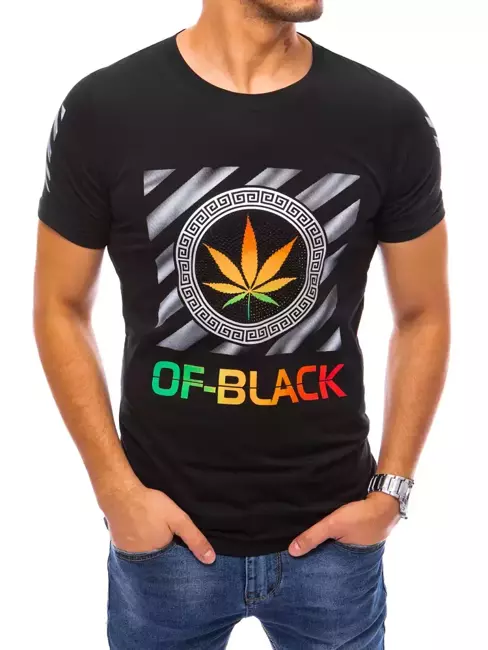 T-shirt męski czarny Dstreet RX4705