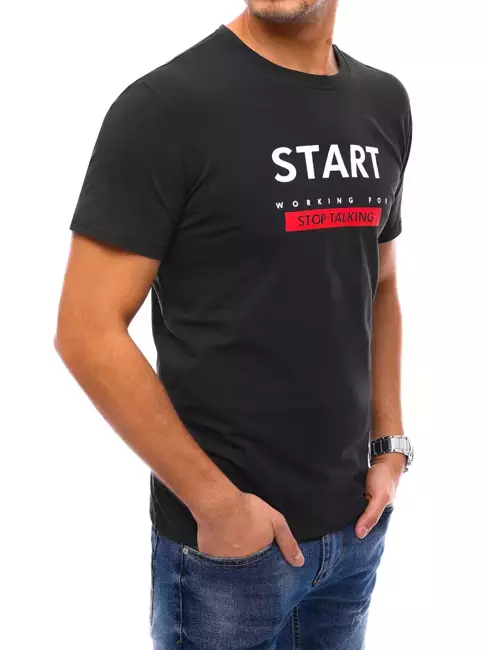 T-shirt męski czarny Dstreet RX4733