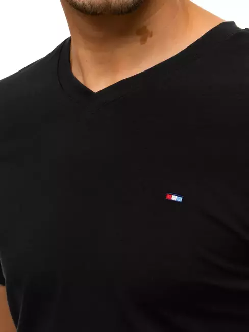 T-shirt męski gładki czarny Dstreet RX4787