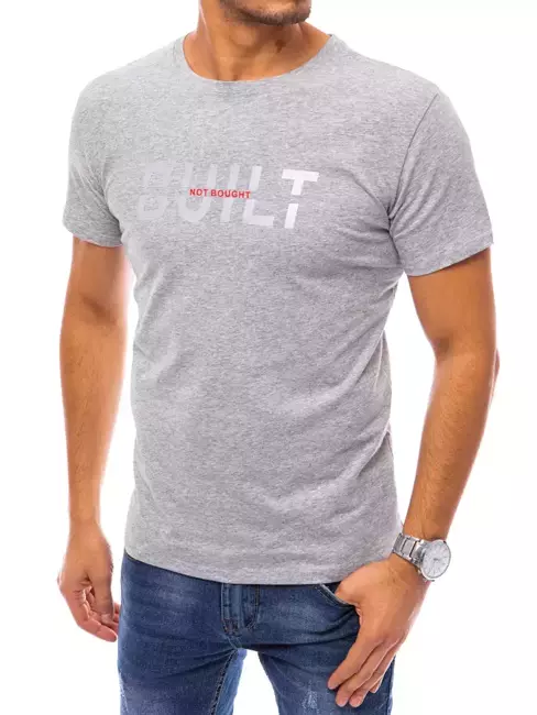 T-shirt męski jasnoszary Dstreet RX4726