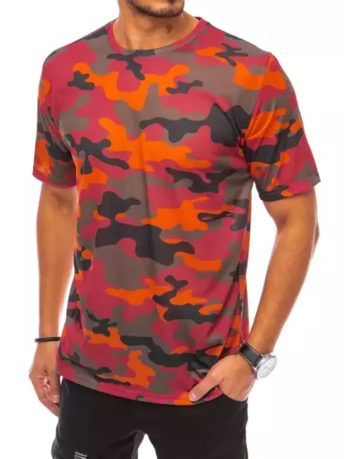 T-shirt męski pomarańczowy Dstreet RX4693