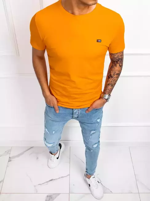T-shirt męski pomarańczowy Dstreet RX4806