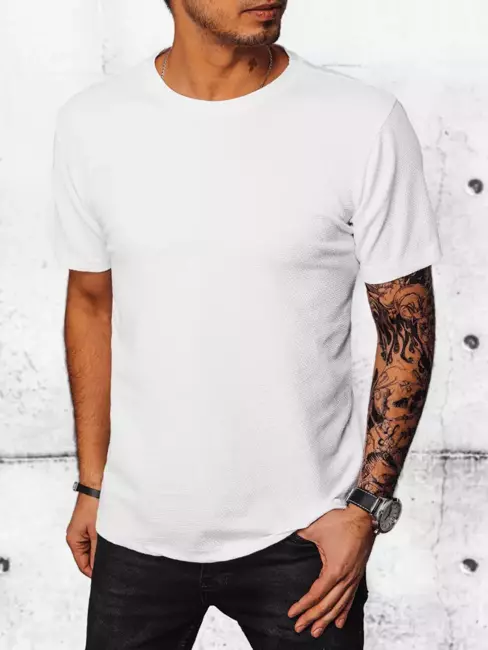 T-shirt męski we wzory biały Dstreet RX4926