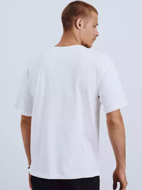 T-shirt męski z nadrukiem biały Dstreet RX4646