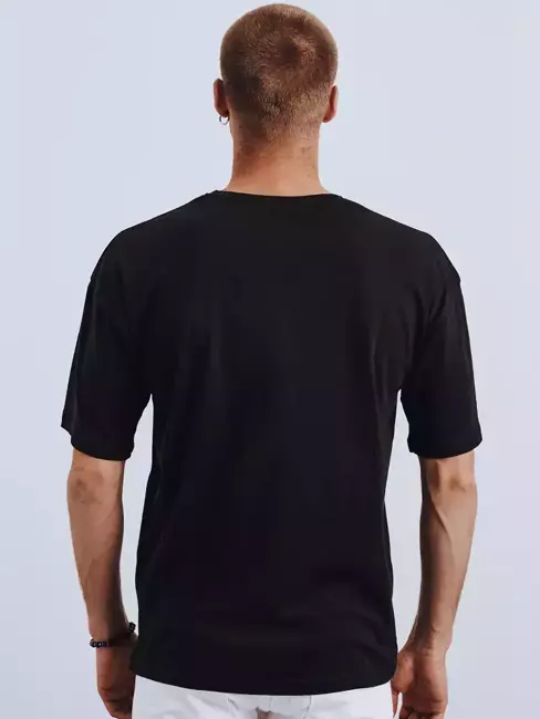 T-shirt męski z nadrukiem czarny Dstreet RX4647