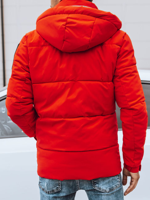 Zimowa pikowana kurtka męska czerwona Dstreet TX4461
