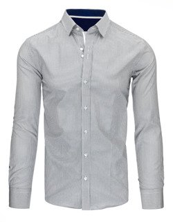 Biało-szara koszula męska w paski DX1496