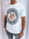 Biały t-shirt męski z nadrukiem Dstreet RX5297_1