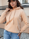 Bluza damska BASIC z kapturem kamelowa Dstreet BY1330_1