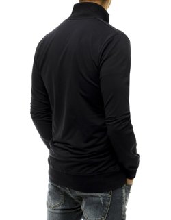 Bluza męska czarna bez kaputra rozpinana ze stójką Dstreet BX4833_4