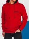 Bluza męska z kapturem czerwona Dstreet BX5688_1